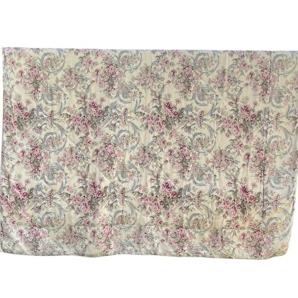 VTG Ralph Lauren Chaps Reversible Comforter Floral Stripes English Country Queen - Picture 4 of 7